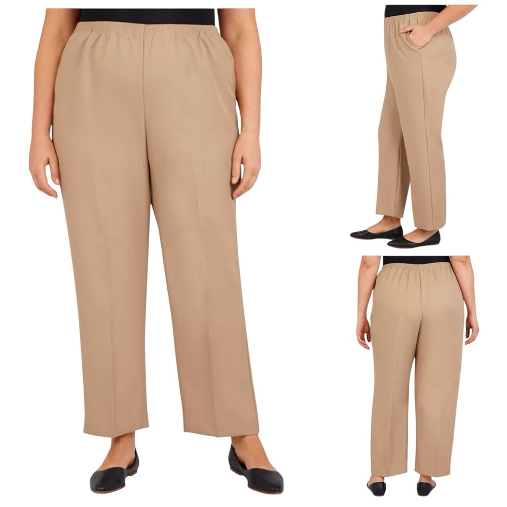 NWOT Alfred Dunner Tan Pants Plus Size 24